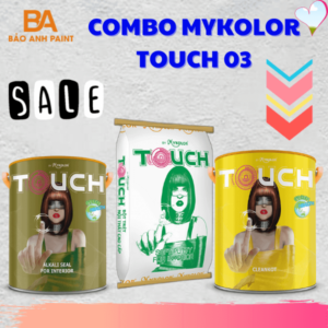 Combo Mykolor Touch 03 sơn nội thất láng mờ lau chùi hiệu quả