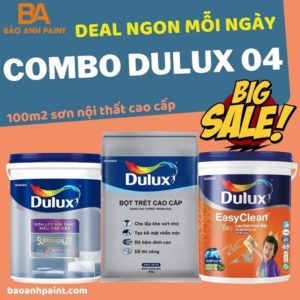 Combo Dulux 04 sơn nội thất lau chùi vượt bật giá rẻ