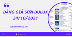 Bảng giá sơn Dulux ngày 24/10/2021
